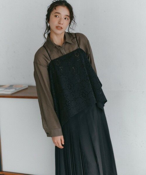 23区 / ニジュウサンク シャツ・ブラウス | 【見上愛さん着用】ナイロンコットンシアーボイル ドロストシャツ | 詳細3