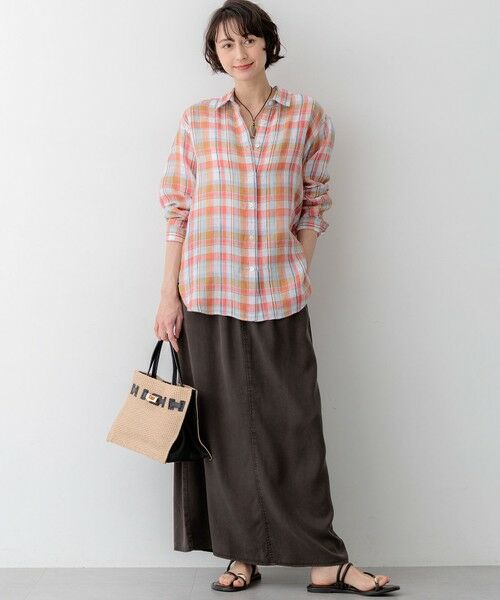 23区 / ニジュウサンク シャツ・ブラウス | 【見上愛さん着用】LIBECOリネン チェック シャツ | 詳細1