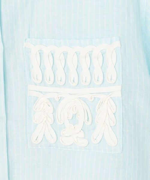 23区 / ニジュウサンク シャツ・ブラウス | LIBECOリネン ポケット刺繍 クロップドシャツ | 詳細15