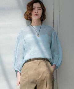 23区 / ニジュウサンク シャツ・ブラウス | LIBECOリネン ボリュームスリーブ ブラウス
