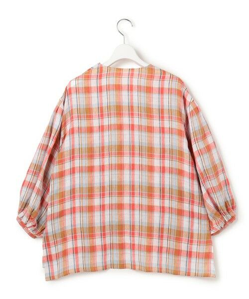 23区 / ニジュウサンク シャツ・ブラウス | LIBECOリネン チェック ボリュームスリーブ ブラウス | 詳細5