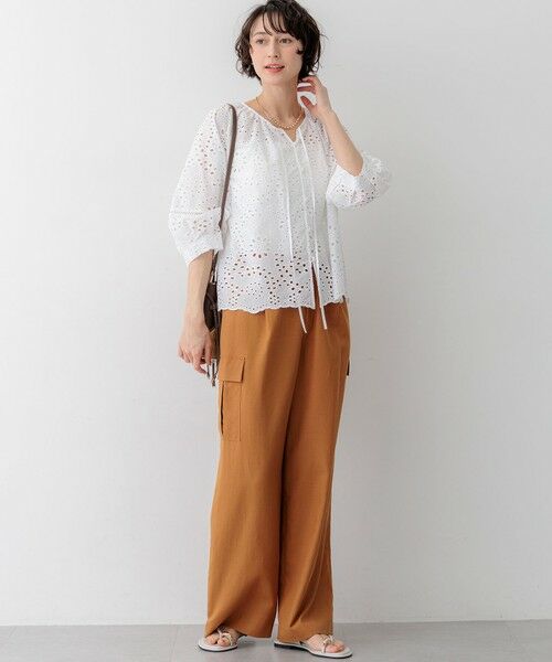 23区 / ニジュウサンク シャツ・ブラウス | 【見上愛さん着用】カットワークエンブロイダリー 2WAYブラウス | 詳細1