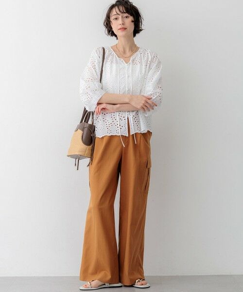 23区 / ニジュウサンク シャツ・ブラウス | 【見上愛さん着用】カットワークエンブロイダリー 2WAYブラウス | 詳細2