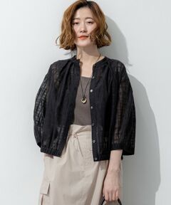 23区 / ニジュウサンク シャツ・ブラウス | シャドーシアーチェック 2WAY ブラウス