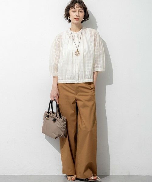 23区 / ニジュウサンク シャツ・ブラウス | シャドーシアーチェック 2WAY ブラウス | 詳細1