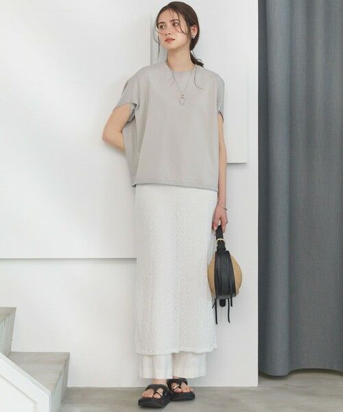 23区 / ニジュウサンク カットソー | 【SLOW/一部店舗限定】ライトダンボール ドロストデザイン カットソー | 詳細3