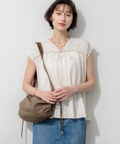 23区 / ニジュウサンク カットソー | 【SLOW/一部店舗限定】シャーリングデザイン 2WAY カットソー