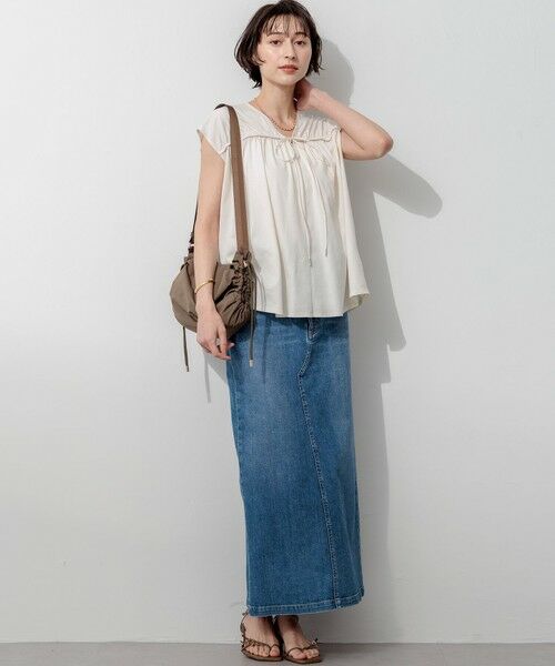 23区 / ニジュウサンク カットソー | 【SLOW/一部店舗限定】シャーリングデザイン 2WAY カットソー | 詳細2