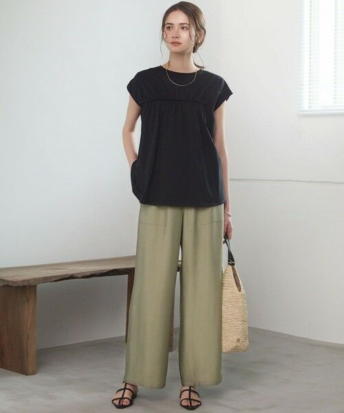 23区 / ニジュウサンク カットソー | 【SLOW/一部店舗限定】シャーリングデザイン 2WAY カットソー | 詳細3