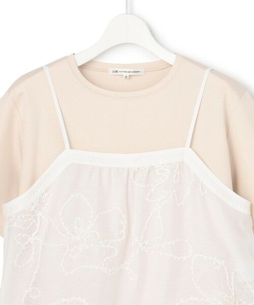 23区 / ニジュウサンク カットソー | 【一部予約】シアーエンブロイダリー キャミソール コンビ Tシャツ | 詳細10