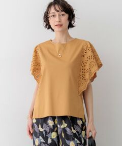 23区 / ニジュウサンク カットソー | カットワークエンブロイダリー デザインスリーブ トップス