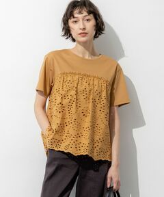 23区 / ニジュウサンク カットソー | 【一部予約】カットワークエンブロイダリー スカラップヘム トップス