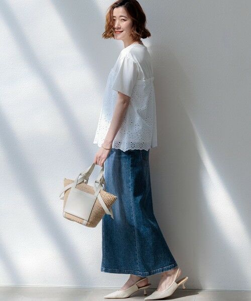 23区 / ニジュウサンク カットソー | 【一部予約】カットワークエンブロイダリー スカラップヘム トップス | 詳細2