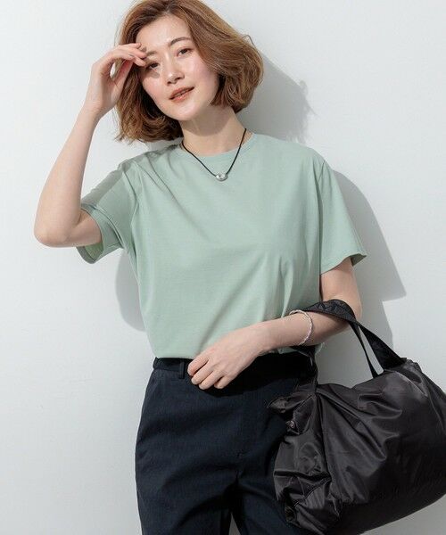 23区 / ニジュウサンク カットソー | 【先行予約/WEB＆一部店舗限定カラーあり】ハイエンド クルーネック Tシャツ（ライトグリーン系）