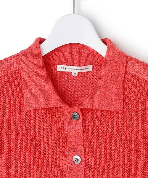 23区 / ニジュウサンク ニット・セーター | ピュアリネン ハーフスリーブ ポロニット | 詳細5