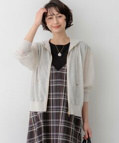 23区 / ニジュウサンク パーカー | シャイニーシアーニット ジップアップ パーカー