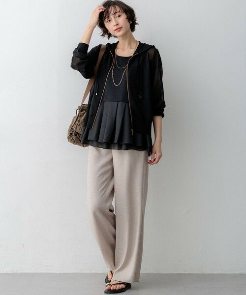 23区 / ニジュウサンク パーカー | シャイニーシアーニット ジップアップ パーカー | 詳細11