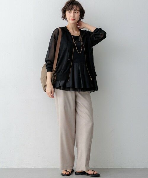 23区 / ニジュウサンク パーカー | シャイニーシアーニット ジップアップ パーカー | 詳細12