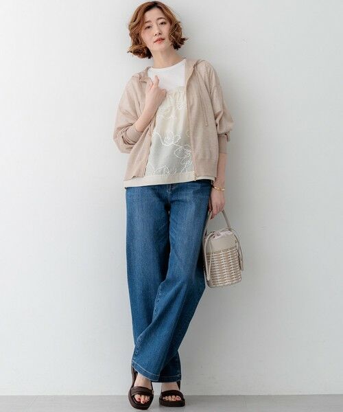 23区 / ニジュウサンク パーカー | シャイニーシアーニット ジップアップ パーカー | 詳細18