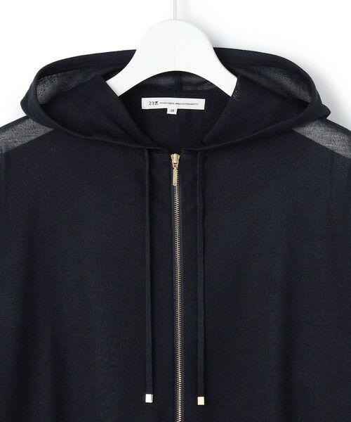 23区 / ニジュウサンク パーカー | シャイニーシアーニット ジップアップ パーカー | 詳細30