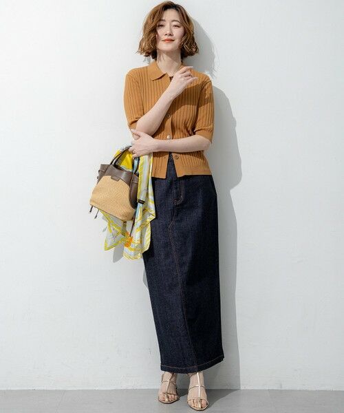 23区 / ニジュウサンク ニット・セーター | ワイドリブ 五分袖 ポロニット | 詳細11