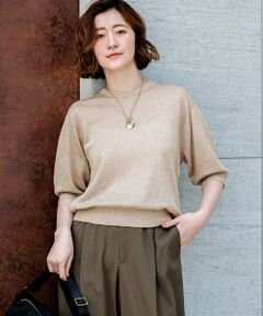 23区 / ニジュウサンク ニット・セーター | 【一部予約】ピュアリネンハイゲージ パフスリーブ ニット