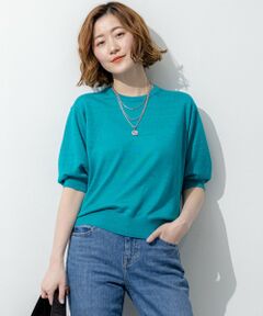 23区 / ニジュウサンク ニット・セーター | ピュアリネンハイゲージ パフスリーブ ニット