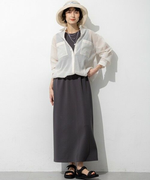 23区 / ニジュウサンク ドレス | ダブルフェイスジャージー Iラインワンピース | 詳細3