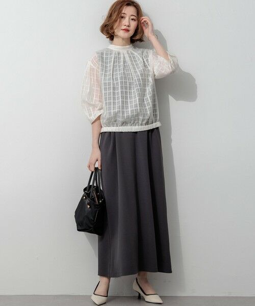 23区 / ニジュウサンク ドレス | ダブルフェイスジャージー Iラインワンピース | 詳細4