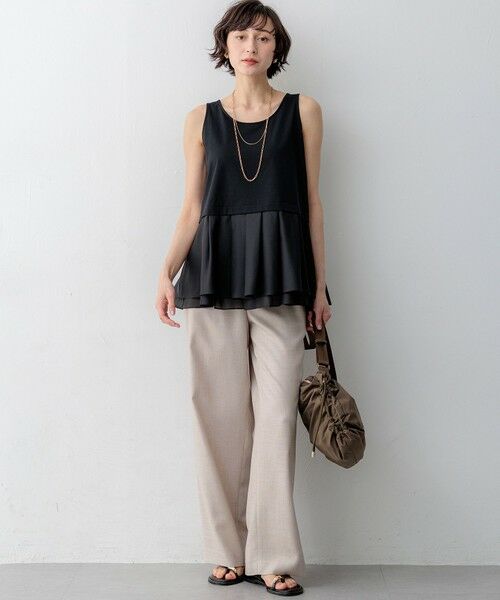 23区 / ニジュウサンク その他パンツ | リネンライクグロッシー ワイドパンツ | 詳細6