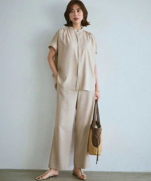 23区 / ニジュウサンク その他パンツ | リネンライクグロッシー ワイドパンツ | 詳細1