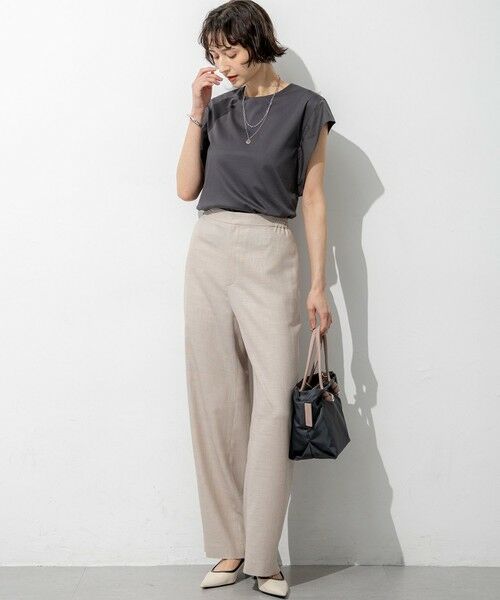23区 / ニジュウサンク その他パンツ | リネンライクグロッシー ワイドパンツ | 詳細4