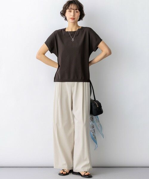 23区 / ニジュウサンク その他パンツ | ナチュラルスラブストレッチ ワイドパンツ | 詳細6