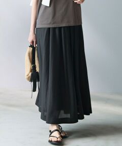 23区 / ニジュウサンク ミニ・ひざ丈スカート | 【SLOW/一部店舗限定】エアリーフレア スカート