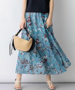 23区 / ニジュウサンク ミニ・ひざ丈スカート | Ericaランダムペイズリープリント フレアスカート