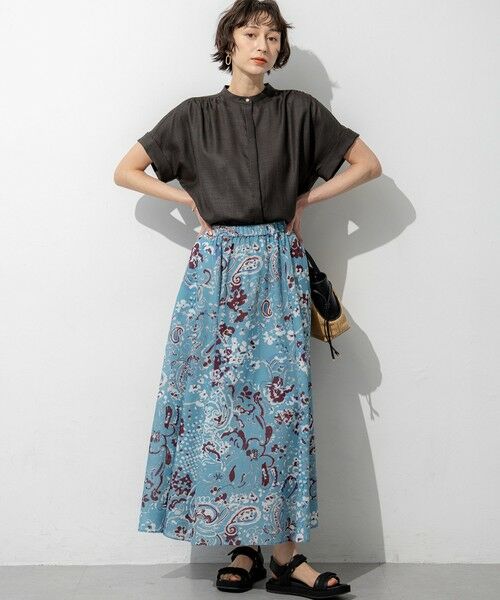 23区 / ニジュウサンク ミニ・ひざ丈スカート | Ericaランダムペイズリープリント フレアスカート | 詳細4