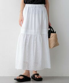 23区 / ニジュウサンク ミニ・ひざ丈スカート | カットワークエンブロイダリー スカート