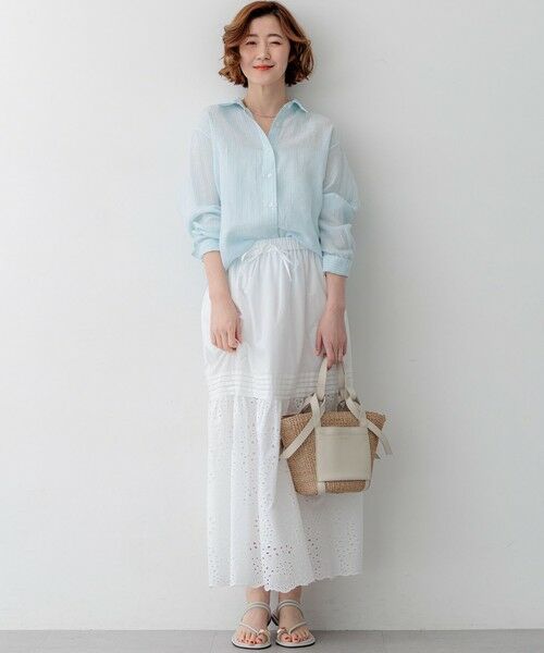 23区 / ニジュウサンク ミニ・ひざ丈スカート | カットワークエンブロイダリー スカート | 詳細7