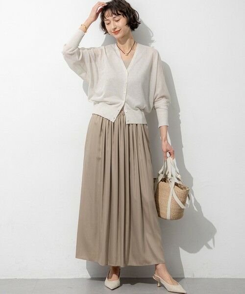 23区 / ニジュウサンク ミニ・ひざ丈スカート | シルキーサテン ギャザースカート | 詳細4