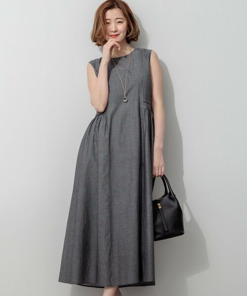 23区 / ニジュウサンク ロング・マキシ丈ワンピース | デニムローン ワンピース（グレー系）
