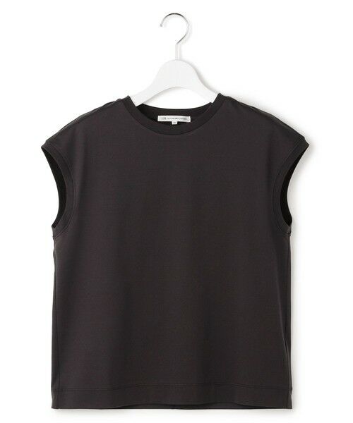 23区 / ニジュウサンク カットソー | シルキータッチ フレンチスリーブ Tシャツ（グレー系）
