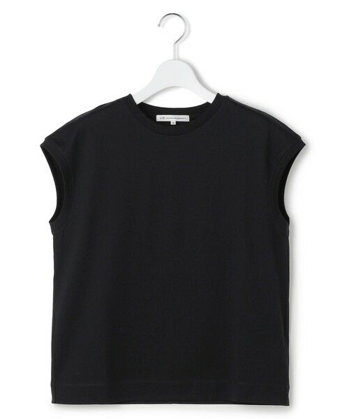 23区 / ニジュウサンク カットソー | シルキータッチ フレンチスリーブ Tシャツ（ブラック系）