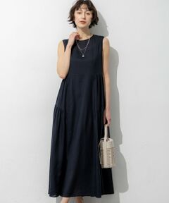 23区 / ニジュウサンク ロング・マキシ丈ワンピース | ウォッシュドシアーボイル ノースリーブ ワンピース