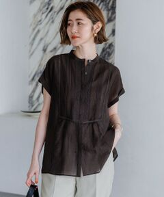 23区 / ニジュウサンク シャツ・ブラウス | 【WEB&一部店舗限定】レースピンタック フレンチスリーブ ブラウス