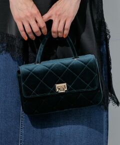 23区 / ニジュウサンク ショルダーバッグ | ベルベット キルティング ショルダーバッグ