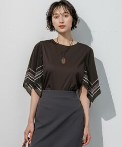 23区 / ニジュウサンク カットソー | スカーフコンビ デザインスリーブ カットソー