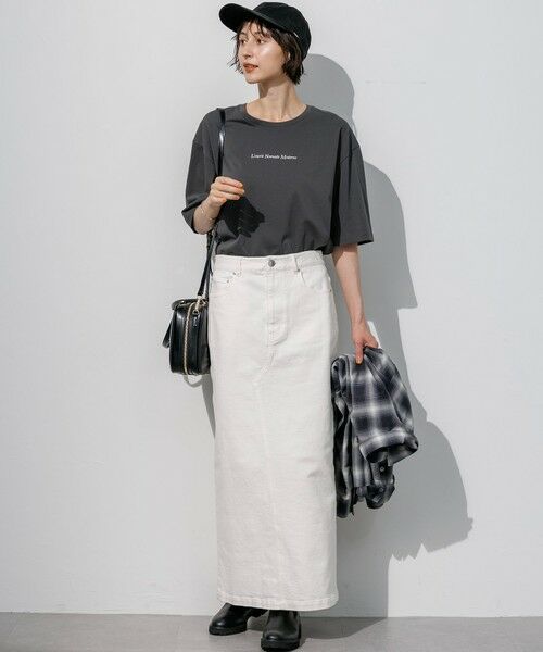 23区 / ニジュウサンク カットソー | ドロップショルダー メッセージ ロゴTシャツ | 詳細4