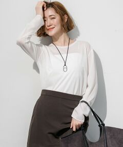 23区 / ニジュウサンク カットソー | シアー ロングスリーブ Tシャツ