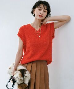 23区 / ニジュウサンク ベスト | コットンファンシー Vネック ニットベスト