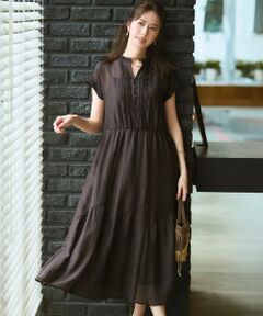 23区 / ニジュウサンク ロング・マキシ丈ワンピース | 【WEB&一部店舗限定】シアーワッシャー レース ワンピース
